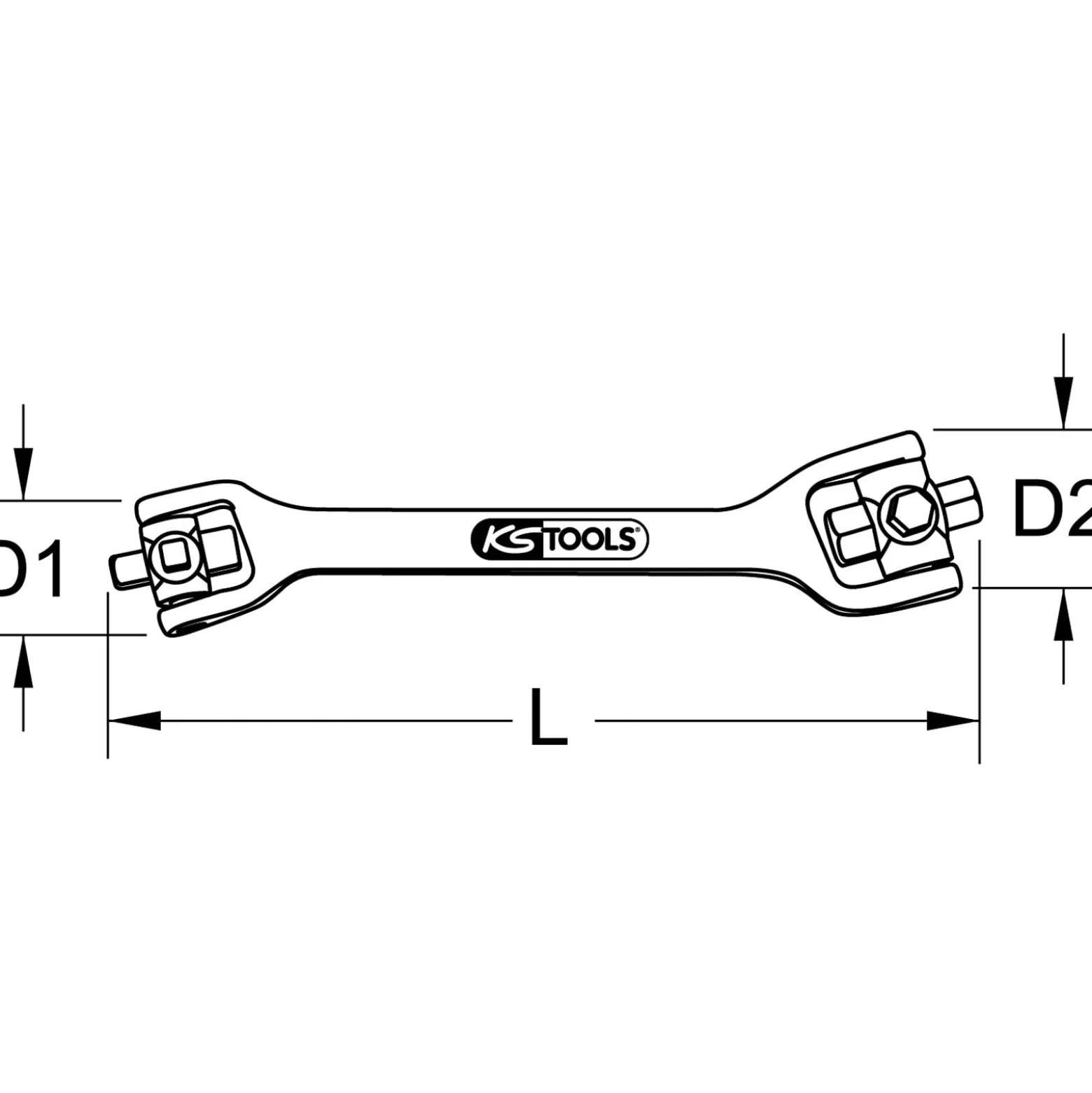 KS TOOLS 8 in 1 Öldienst-Schlüssel 270 mm - 150.9302