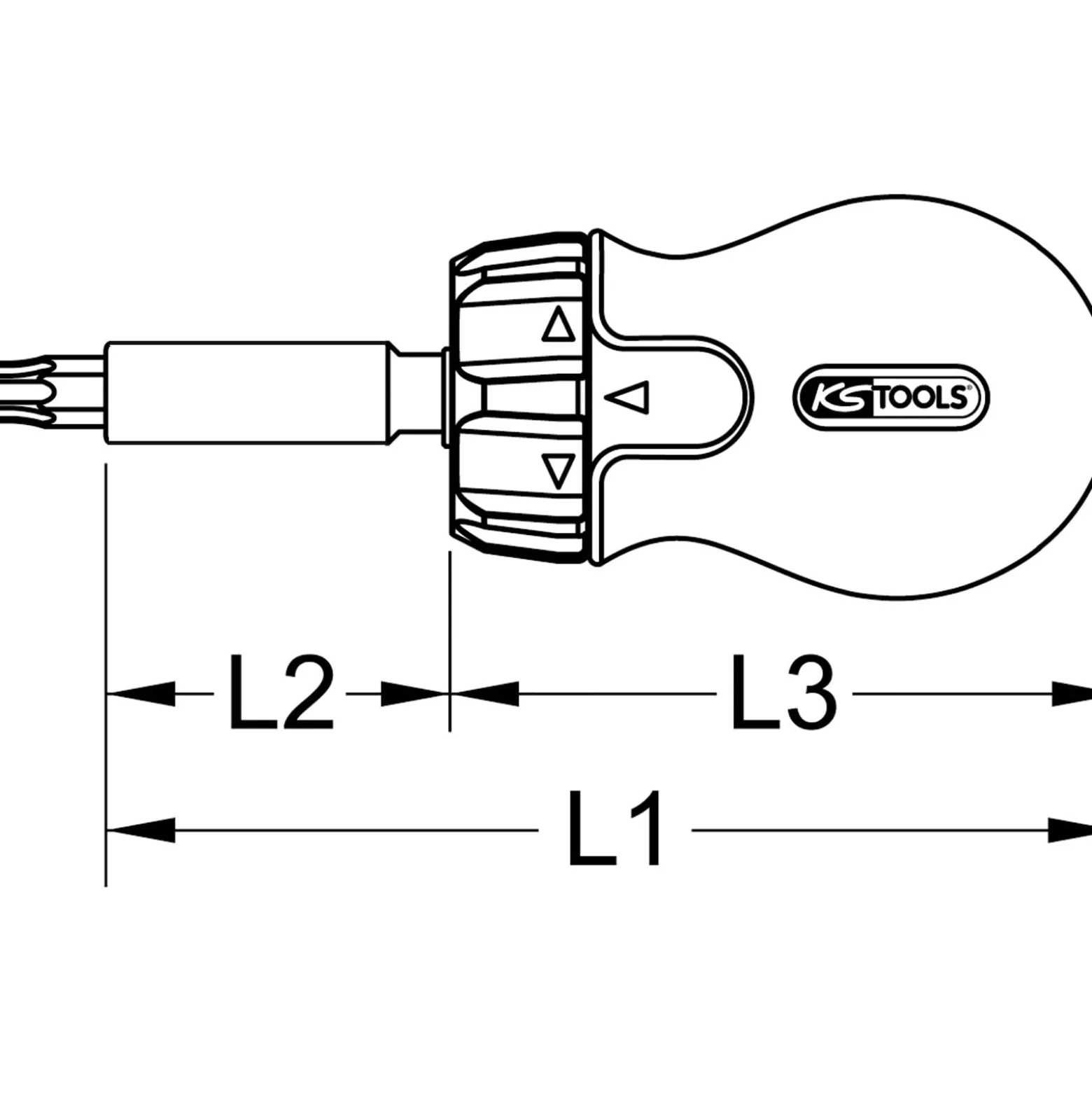 KS TOOLS 1/4" 6 in 1 Mini-Ratschen-Schraubendreher - 159.2025