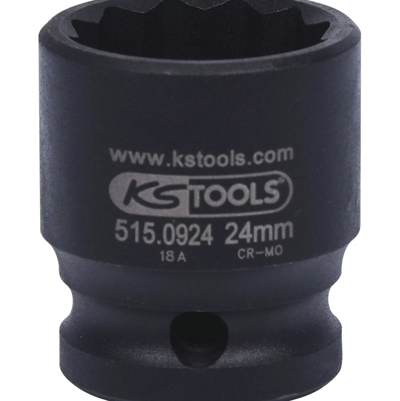 KS TOOLS 1/2" 12-kant-Kraft-Stecknuss kurz 24 mm - 515.0924