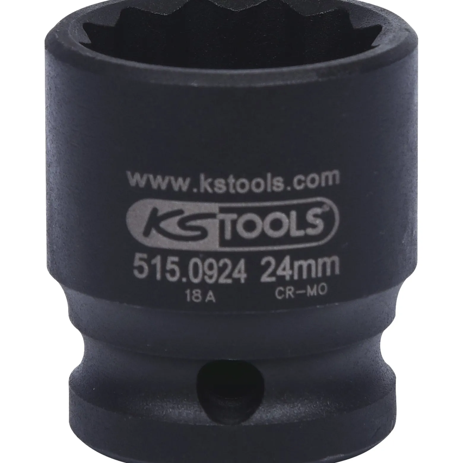 KS TOOLS 1/2" 12-kant-Kraft-Stecknuss kurz 24 mm - 515.0924