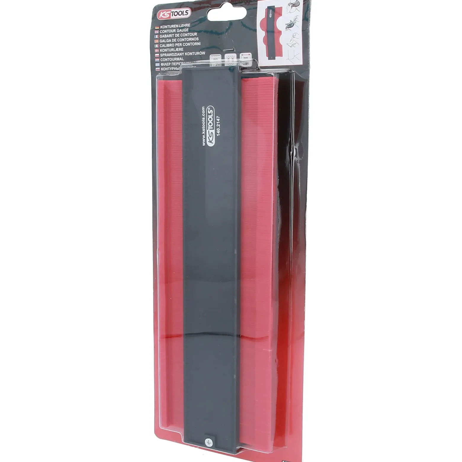 KS TOOLS Konturen-Lehre Kunststoff 280 mm lang - 140.2147