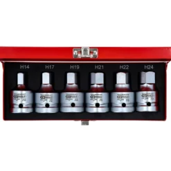 KS TOOLS 3/4" Kraft-Bit-Stecknuss-Satz 6tlg. 14-24 mm - 515.0000