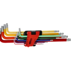KS TOOLS Kugelkopf-Torx-Winkelstiftschlüssel-Satz extra lang 9tlg. - 151.5210