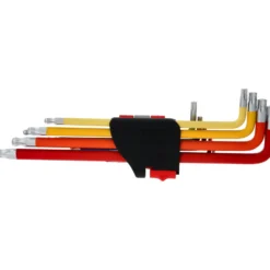 KS TOOLS Kugelkopf-Torx-Winkelstiftschlüssel-Satz extra lang 9tlg. - 151.5210