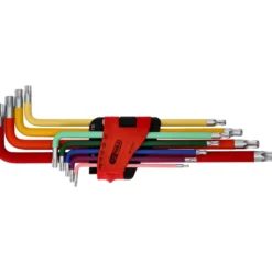 KS TOOLS Kugelkopf-Torx-Winkelstiftschlüssel-Satz extra lang 9tlg. - 151.5210