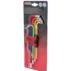 KS TOOLS Kugelkopf-Torx-Winkelstiftschlüssel-Satz extra lang 9tlg. - 151.5210