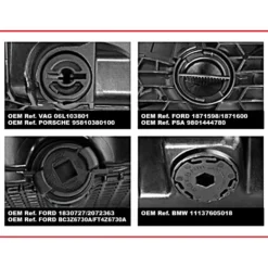 KS TOOLS 3/8" Öldienst-Spezialprofil-Satz für Kunststoff-Ölablassschrauben, 9-tlg - 150.1040