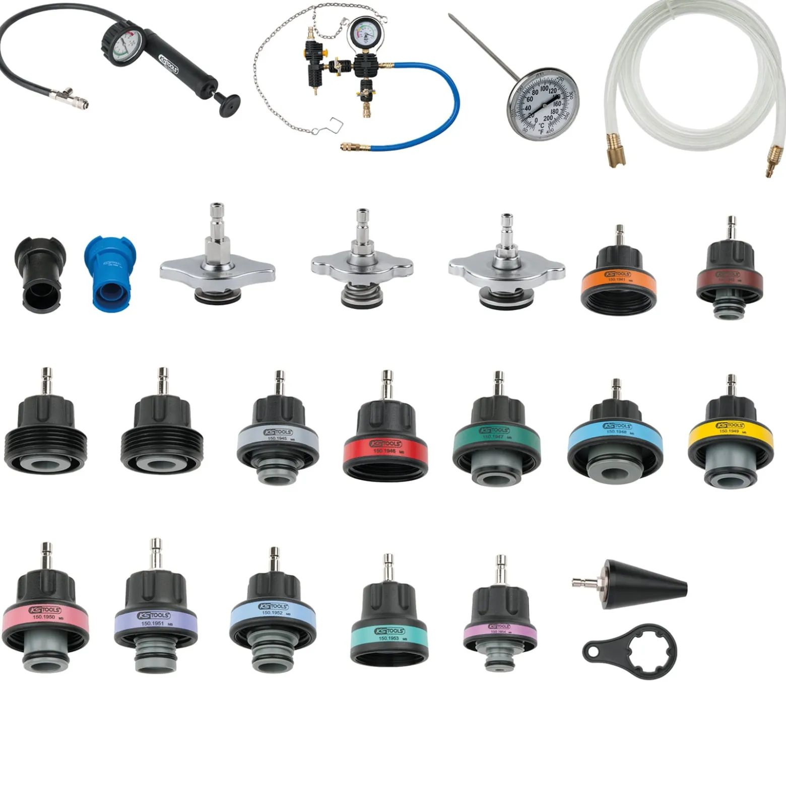 KS TOOLS MASTER Kühlsystem-Diagnose-Service-Satz 25tlg. - 150.1930
