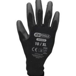 KS TOOLS Mikro-Feinstrickhandschuhe schwarz 10 12 Paar - 310.0475