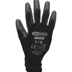 KS TOOLS Mikro-Feinstrickhandschuhe-schwarz 7 12 Paar - 310.0490