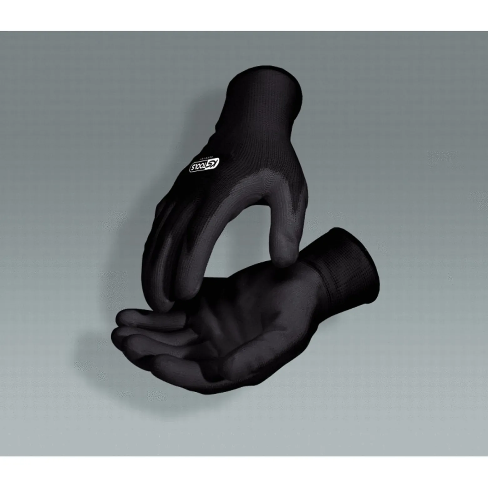 KS TOOLS Mikro-Feinstrickhandschuhe-schwarz 7 12 Paar - 310.0490