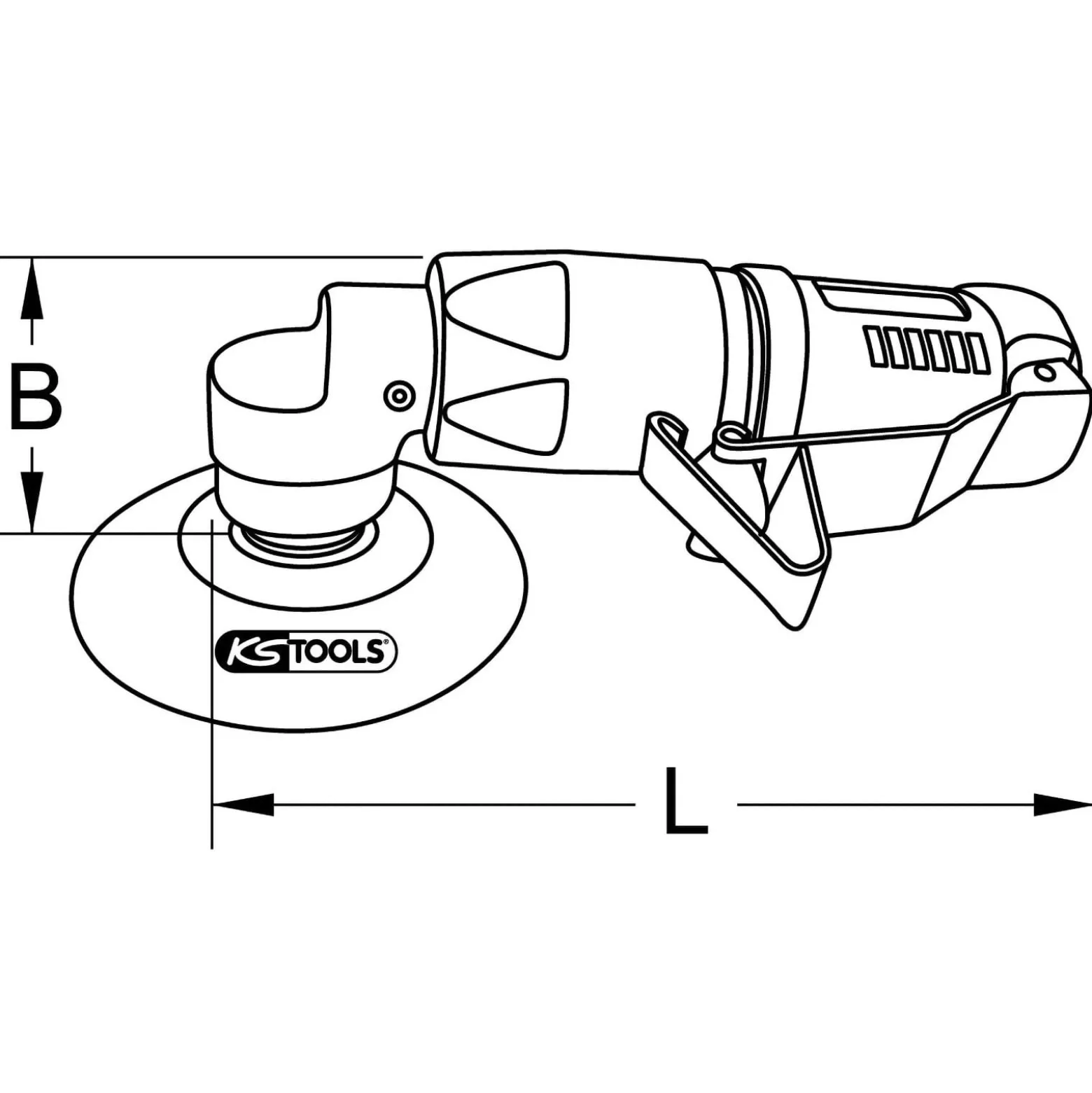 KS TOOLS 1/4" Mini-Druckluft-Polierer-Satz 5tlg. - 515.5120