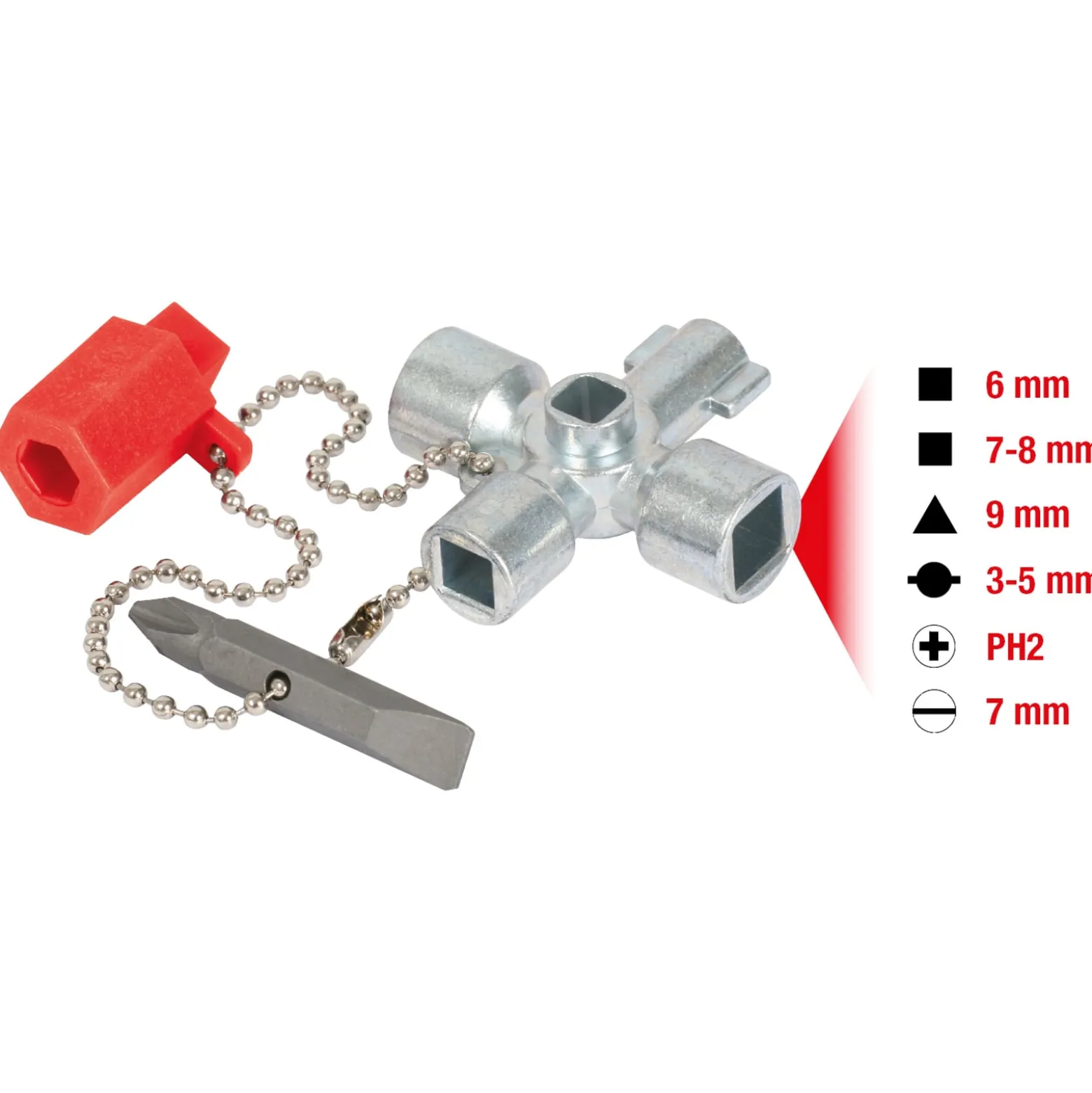 KS TOOLS Mini-Schaltschrankschlüssel 42 mm - 130.1010