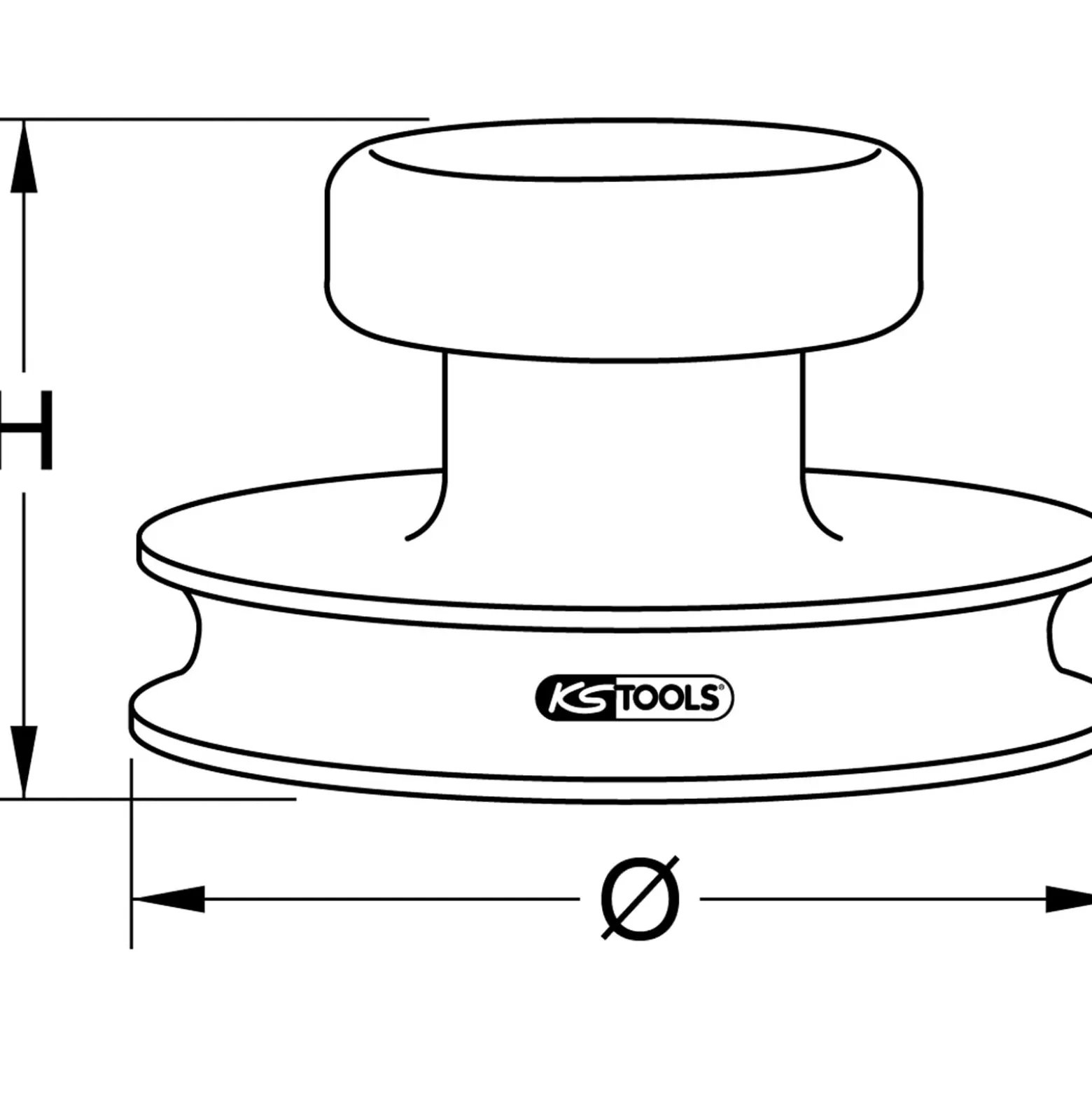 KS TOOLS Mini-Vakuum-Saugheber max 15kg Ø 80 mm - 140.1004