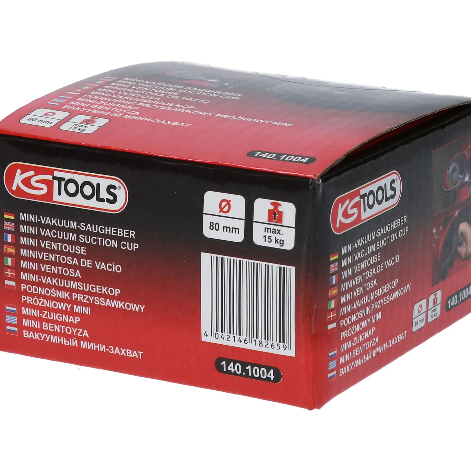 KS TOOLS Mini-Vakuum-Saugheber max 15kg Ø 80 mm - 140.1004