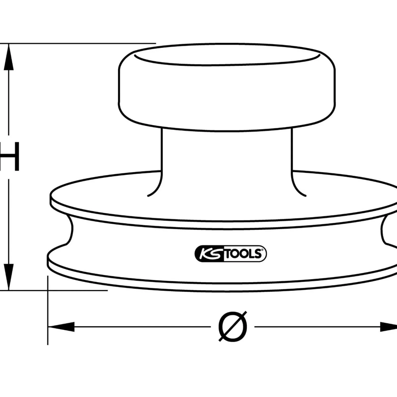 KS TOOLS Mini-Vakuum-Saugheber max 15kg Ø 80 mm - 140.1004