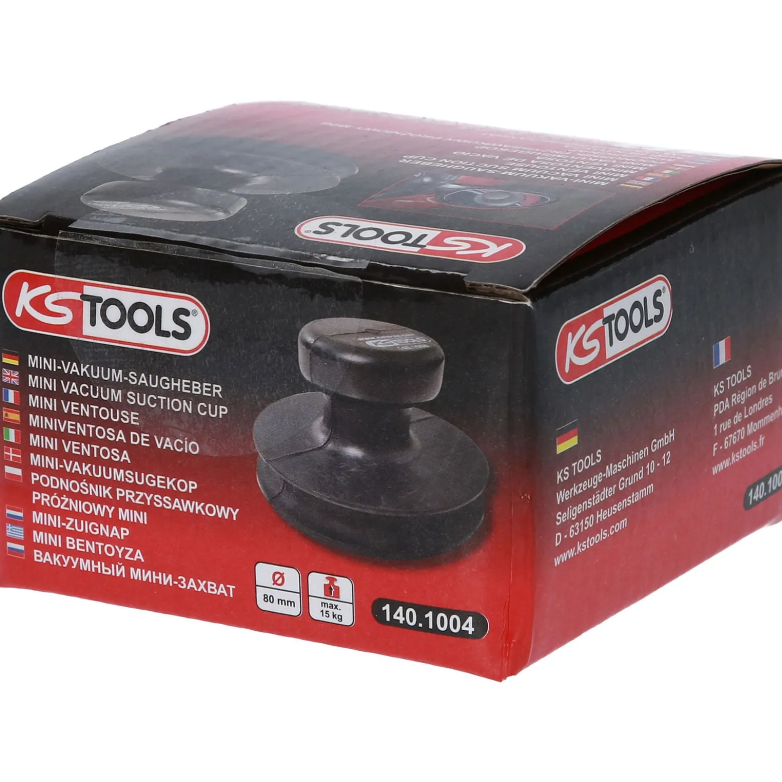 KS TOOLS Mini-Vakuum-Saugheber max 15kg Ø 80 mm - 140.1004