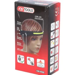 KS TOOLS 270° Outdoor-Kopflampe mit Bewegungssensor - 150.4520