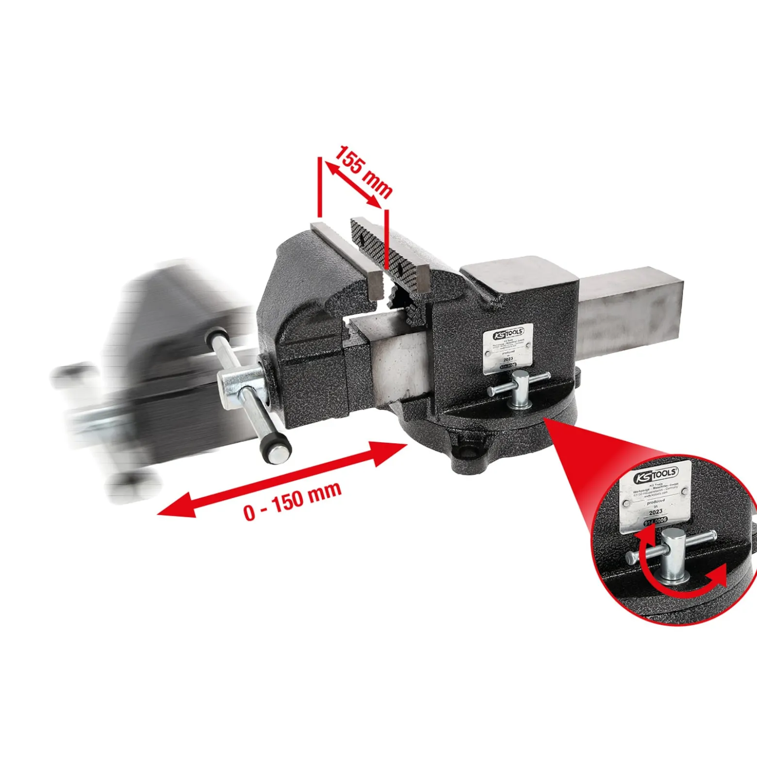 KS TOOLS Parallel-Schraubstock 6" - 914.0006