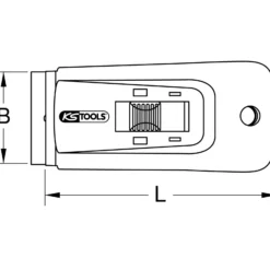 KS TOOLS Plakettenschaber 40 mm - 907.2242