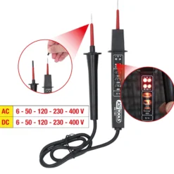 KS TOOLS Polaritäts- und Spannungsprüfer mit Schutzisolierung 6-400 V - 550.1501