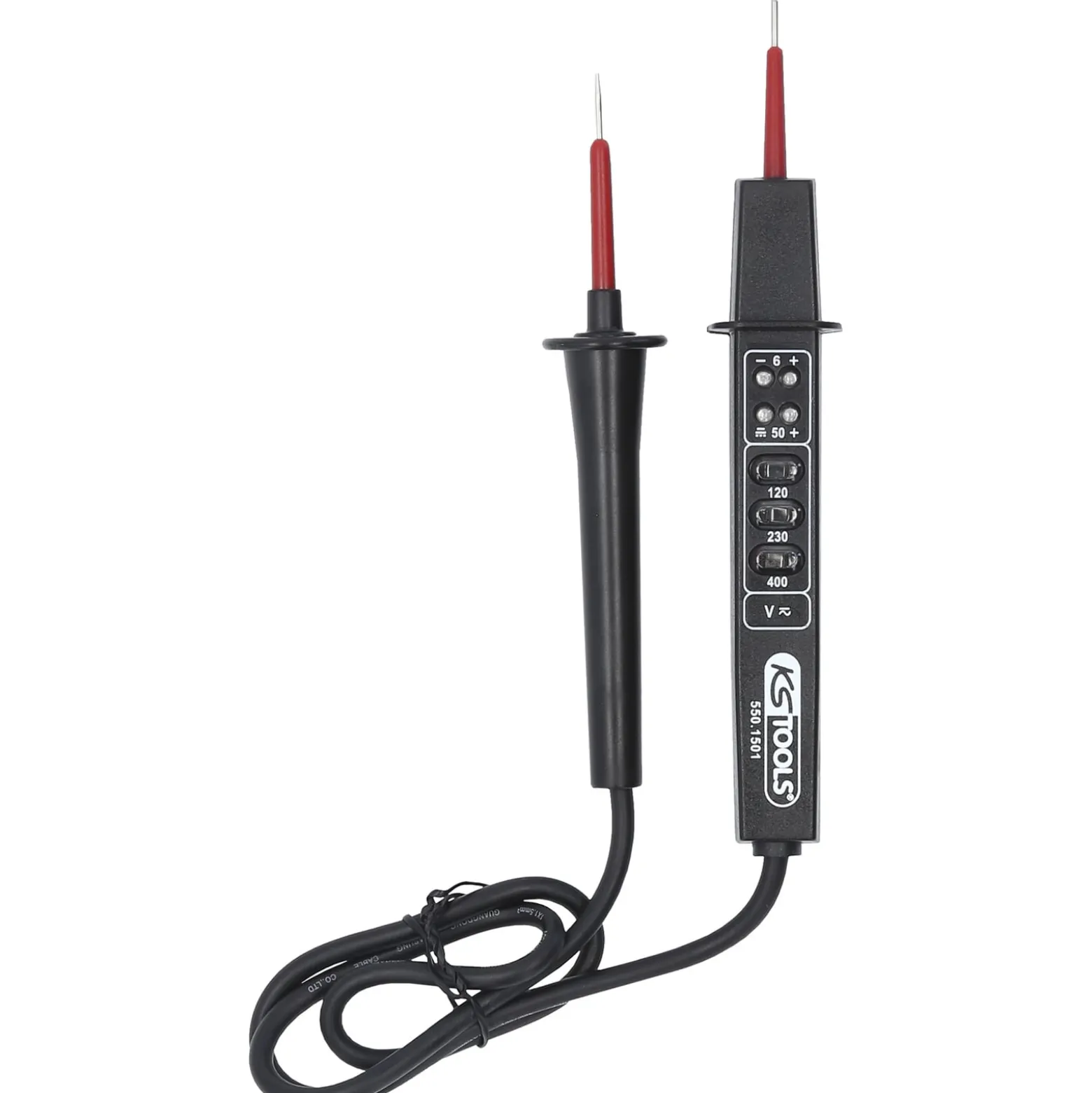 KS TOOLS Polaritäts- und Spannungsprüfer mit Schutzisolierung 6-400 V - 550.1501