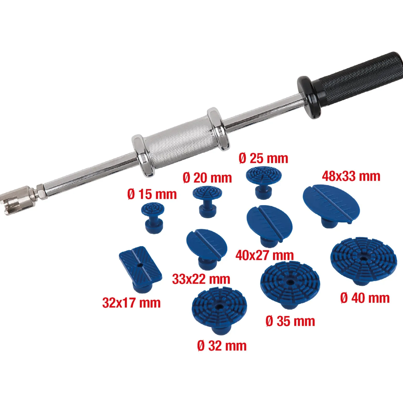 KS TOOLS Profi-Ausbeul-Gleithammer-Satz 11tlg. - 140.2510