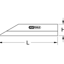 KS TOOLS Präzisions-Haarlineal 200 mm - 300.0635