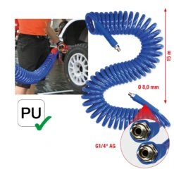 KS TOOLS PU-Druckluft-Spiralschlauch Ø 8 mm - 515.3335