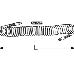 KS TOOLS PU-Druckluft-Spiralschlauch Ø 8 mm - 515.3335