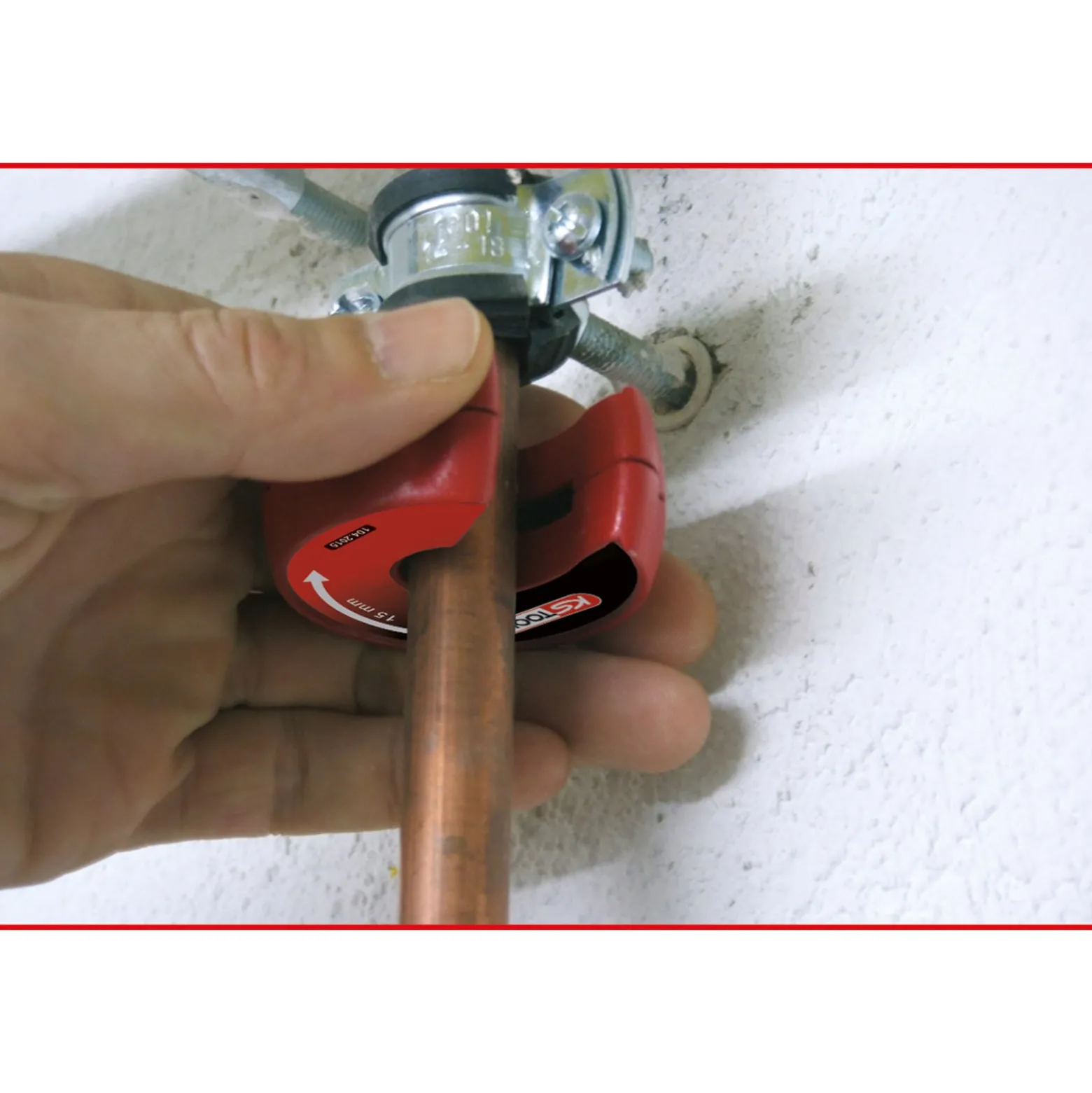 KS TOOLS Ratschen-Rohrabschneider für Kupferrohre 15 mm - 104.2015