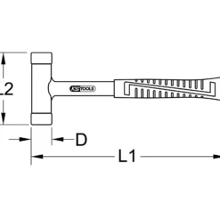 KS TOOLS Rückschlagfreier Schonhammer 480g - 140.5271