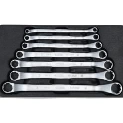 KS TOOLS RESCUEpower Doppel-Ringschlüssel-Satz gekröpft 7tlg. 6-19 mm - 517.1555
