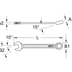 KS TOOLS Ringmaulschlüssel abgewinkelt 29 mm - 517.0629