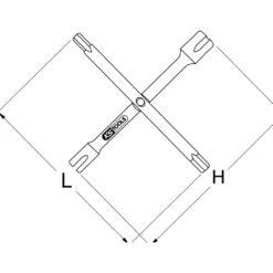 KS TOOLS Sanitär-Kreuzschlüssel 10 Funktionen - 116.6200