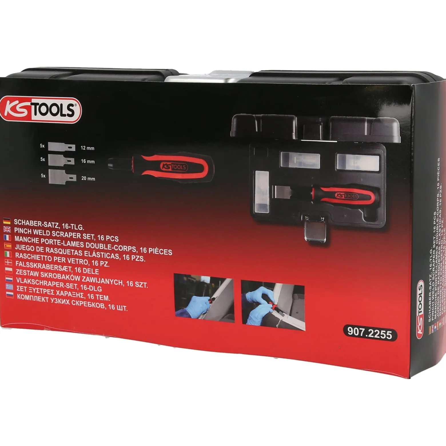 KS TOOLS Schaber-Satz 16tlg. - 907.2255