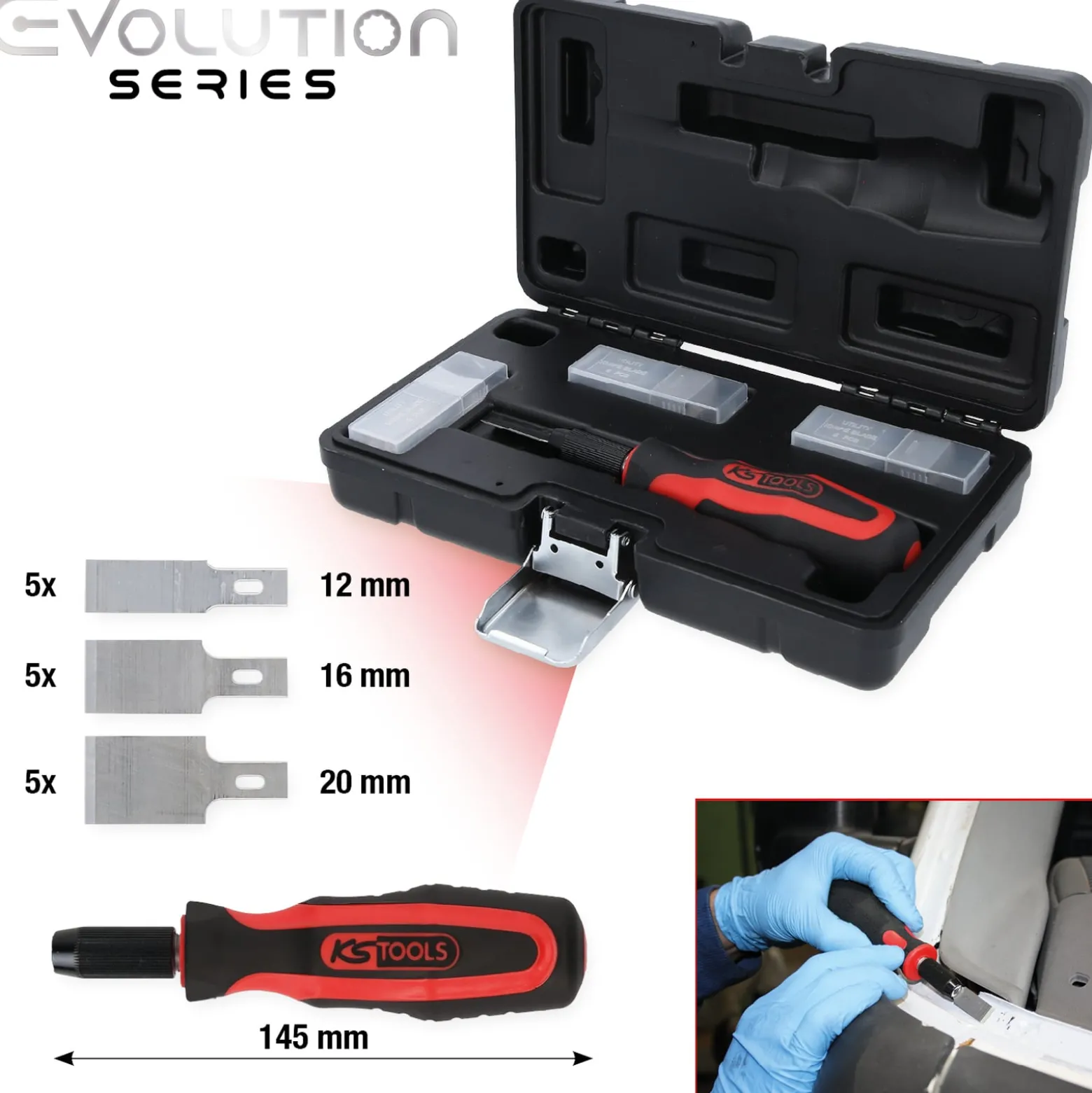 KS TOOLS Schaber-Satz 16tlg. - 907.2255