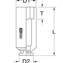 KS TOOLS 1/2" Sechskant-Kraft-Stecknuss lang 13 mm - 515.1113