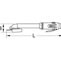 KS TOOLS SlimPOWER Mini-Druckluft-Stab-Trennschleifer kurz - 515.5550