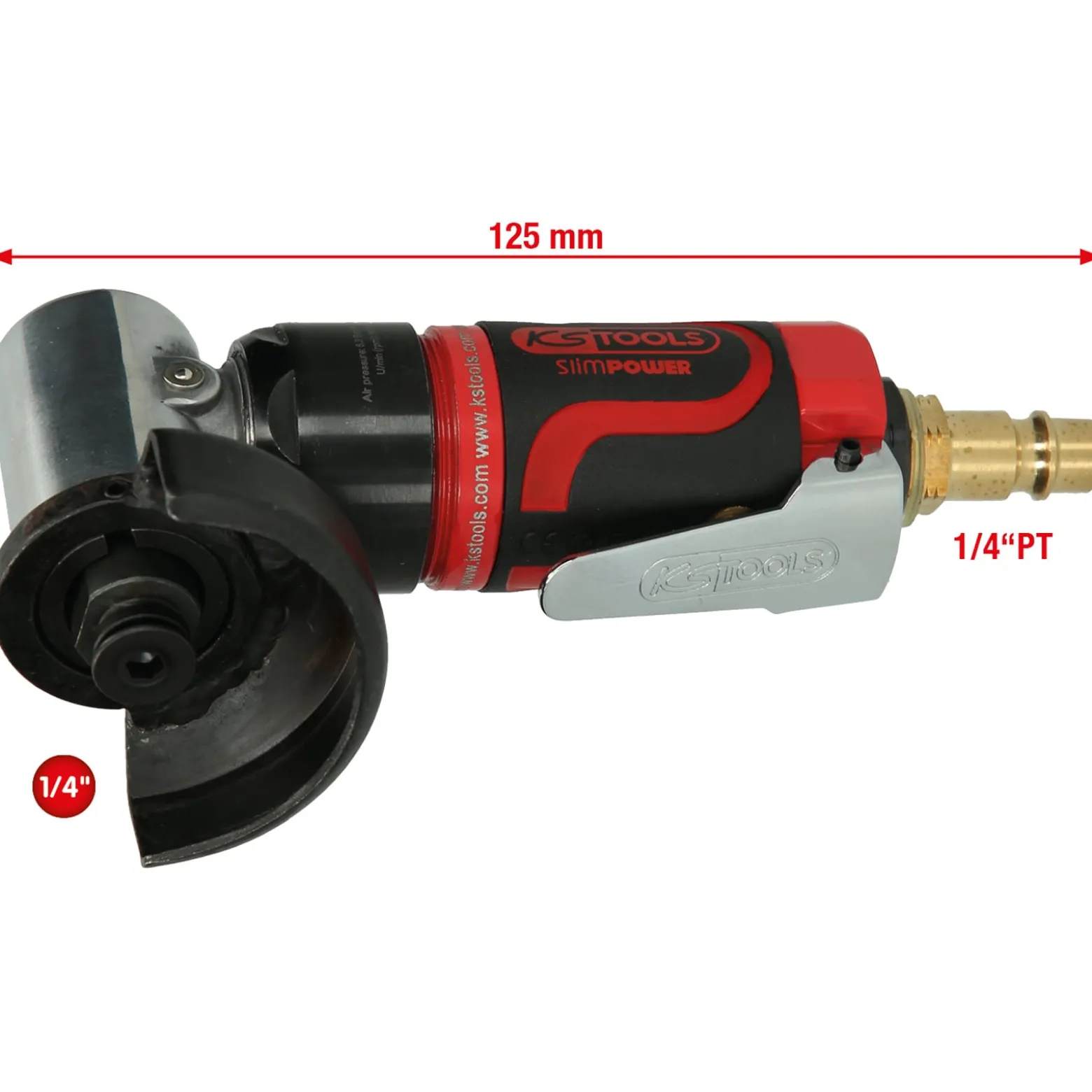 KS TOOLS SlimPOWER Mini-Druckluft-Stab-Trennschleifer kurz - 515.5550