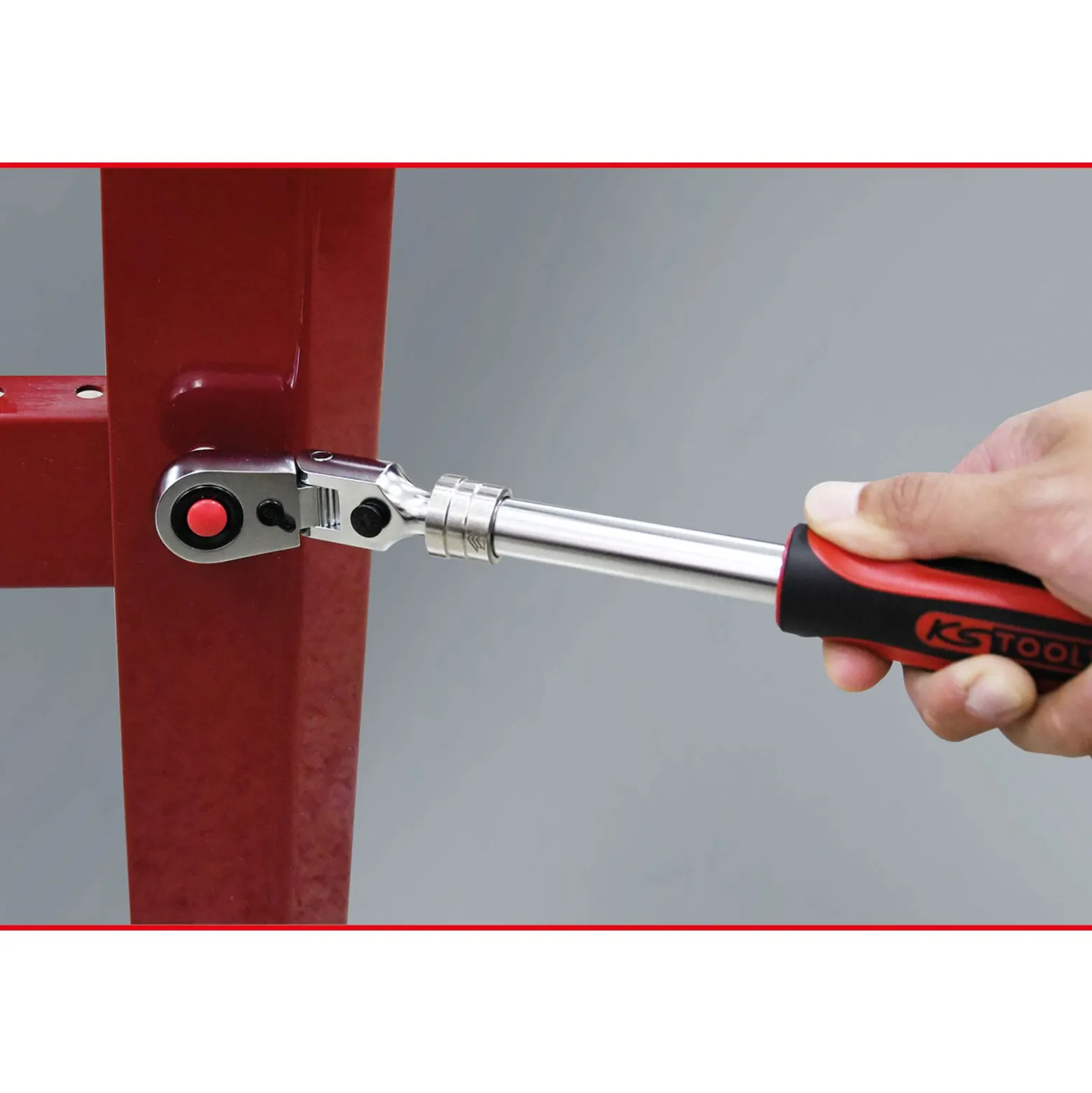 KS TOOLS 1/2" SlimPOWER Teleskop-Gelenk-Umschaltknarre 72 Zahn - 914.1220