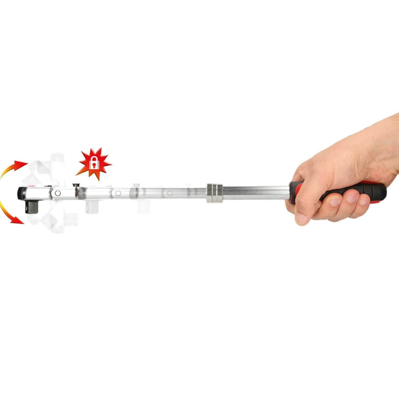 KS TOOLS 1/2" SlimPOWER Teleskop-Gelenk-Umschaltknarre 72 Zahn - 914.1220