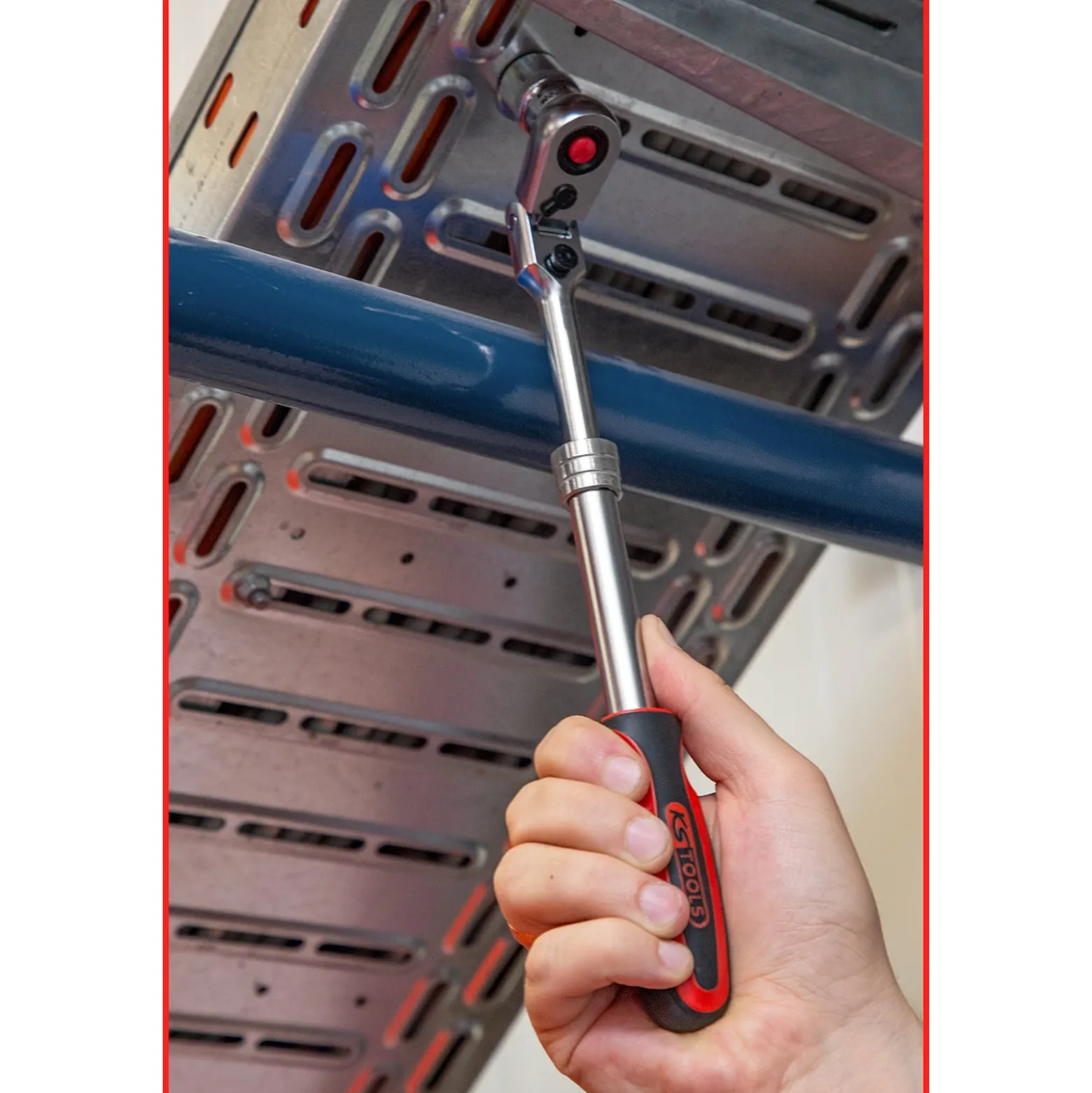 KS TOOLS 1/2" SlimPOWER Teleskop-Gelenk-Umschaltknarre 72 Zahn - 914.1220