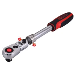 KS TOOLS 1/4" SlimPOWER Teleskop-Gelenk-Umschaltknarre 72 Zahn - 914.1420