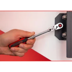KS TOOLS 1/4" SlimPOWER Teleskop-Gelenk-Umschaltknarre 72 Zahn - 914.1420