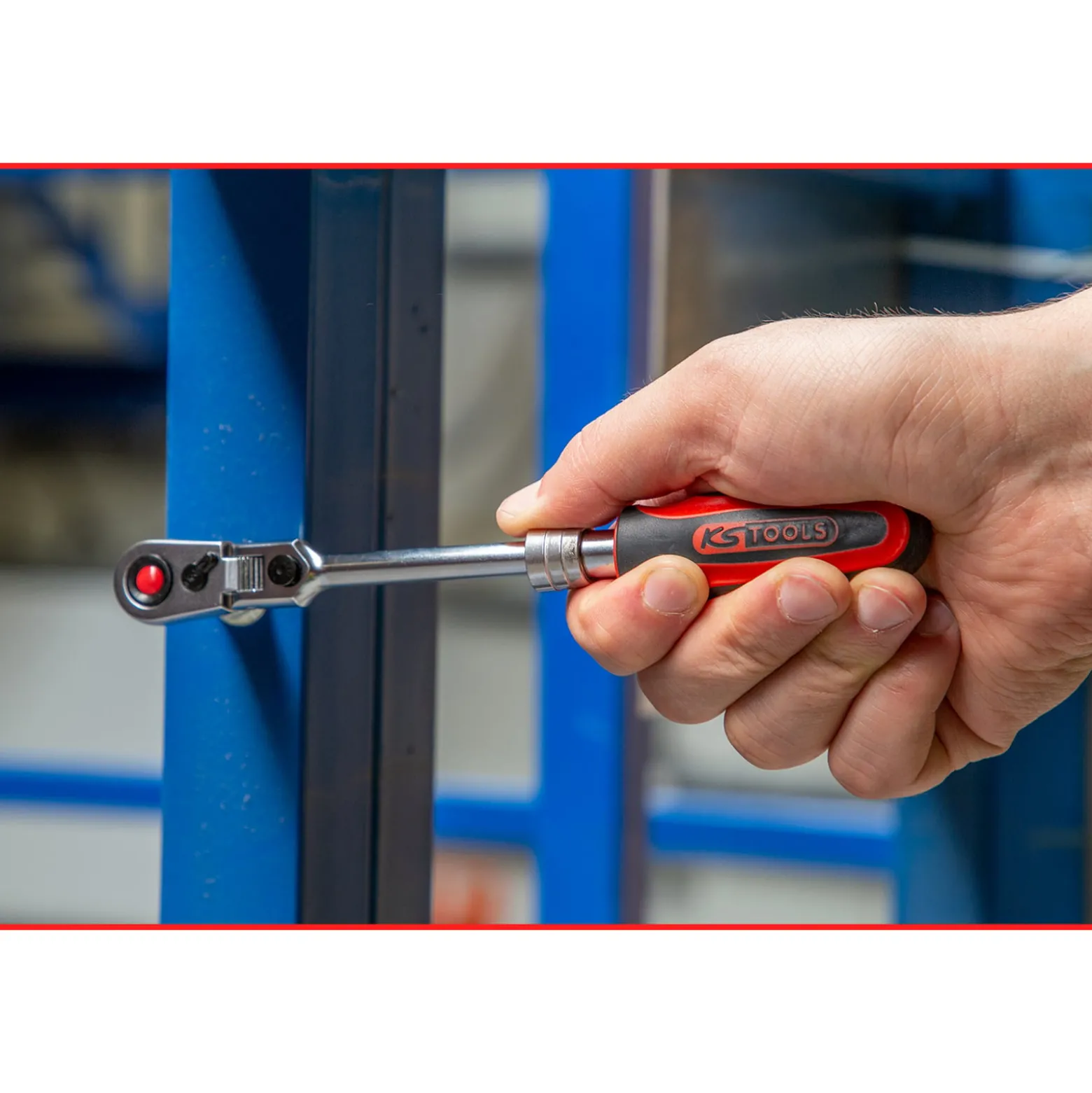 KS TOOLS 1/4" SlimPOWER Teleskop-Gelenk-Umschaltknarre 72 Zahn - 914.1420