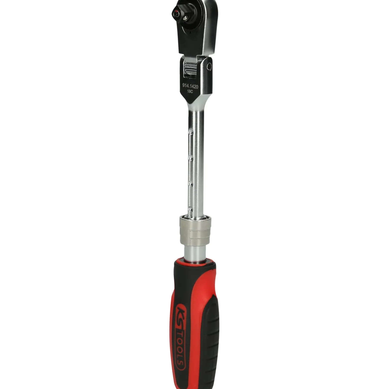 KS TOOLS 1/4" SlimPOWER Teleskop-Gelenk-Umschaltknarre 72 Zahn - 914.1420