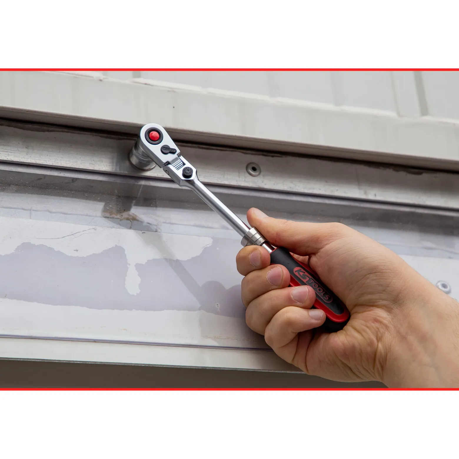 KS TOOLS 1/4" SlimPOWER Teleskop-Gelenk-Umschaltknarre 72 Zahn - 914.1420