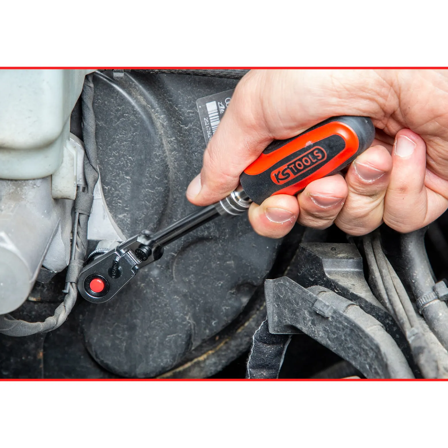 KS TOOLS 1/4" SlimPOWER Teleskop-Gelenk-Umschaltknarre 72 Zahn - 914.1420