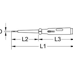 KS TOOLS Spannungsprüfer mit Schutzisolierung 100-500 V 140 mm - 911.2176